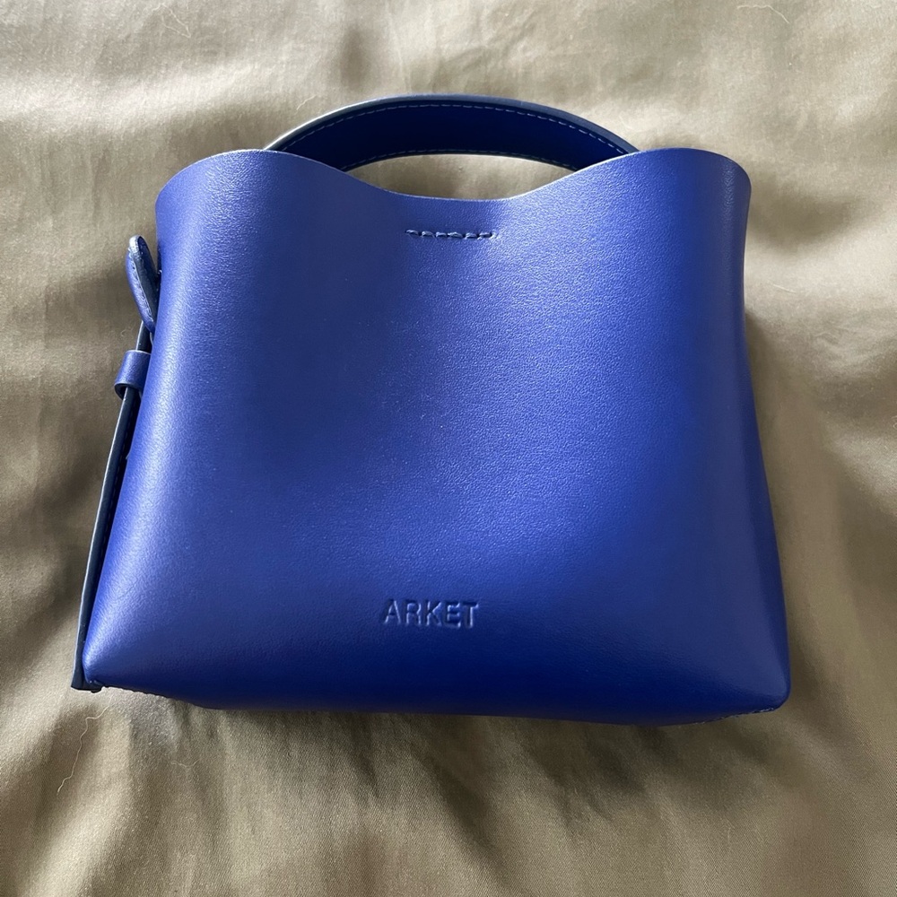NWOT Cobalt Blue Arket Mini Leather Crossbody Bag